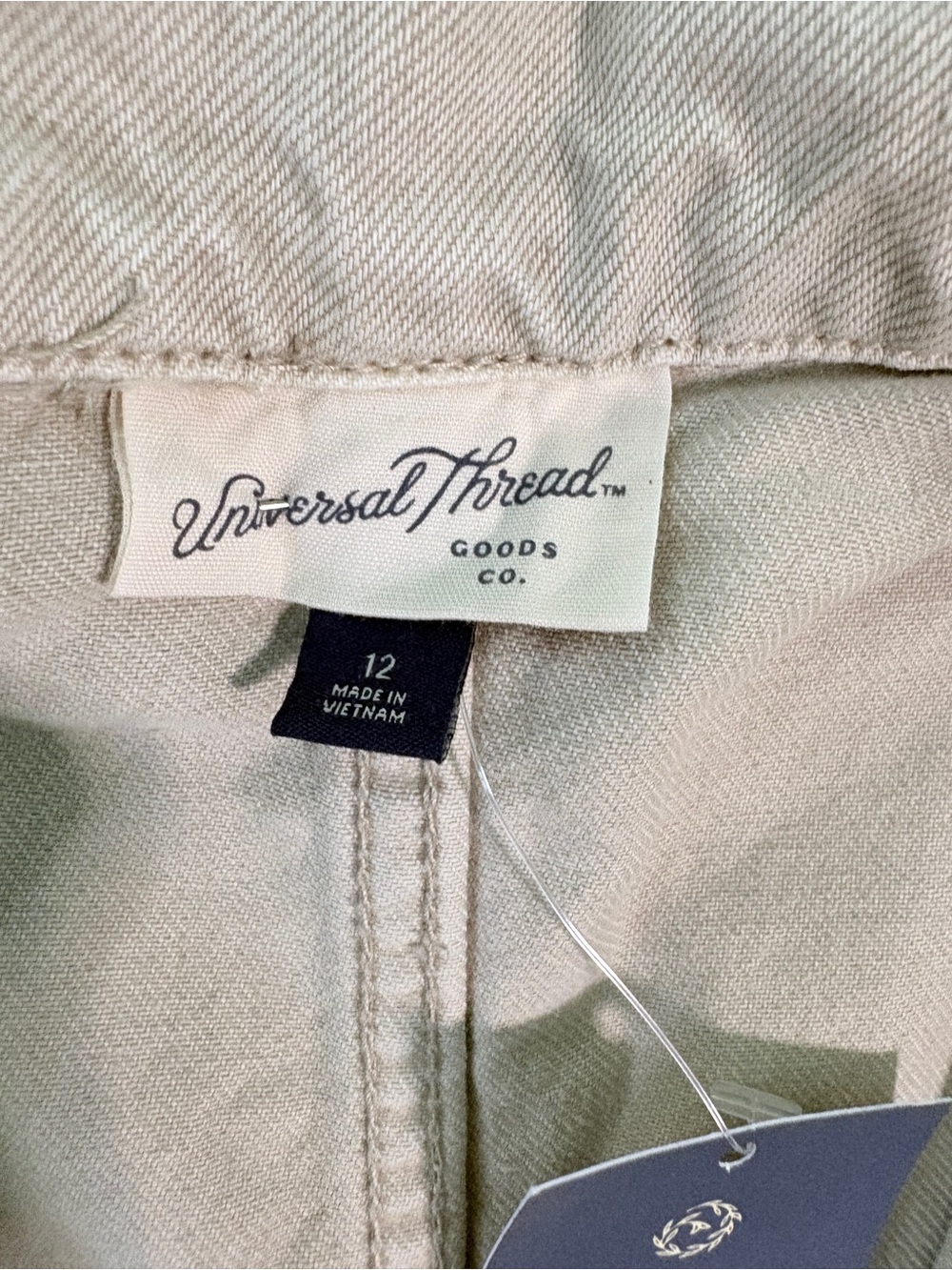 NWT Universal Thread Mushroom Gray Denim Utility Jumpsuit Size 12 Reg - Picture 11 of 14